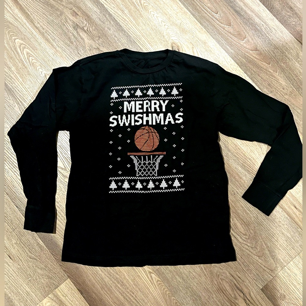 Holiday light weight sweater- basketball